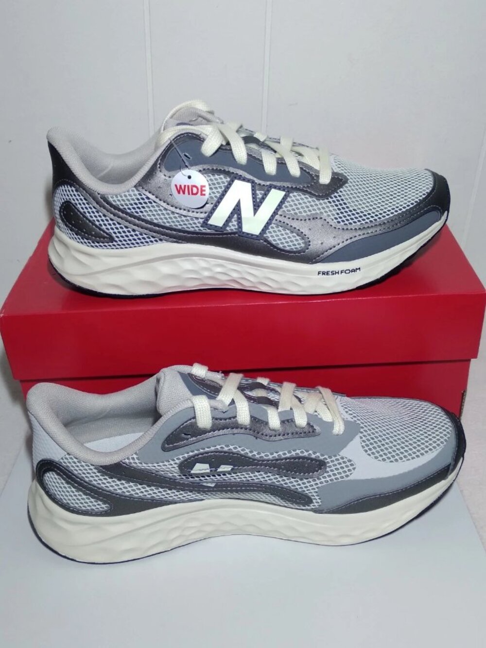 New Balance Fresh Foam Arishi V4 Gray Men Size 9.5 Wide MARISTG4 v4 TIRALUX NEW
